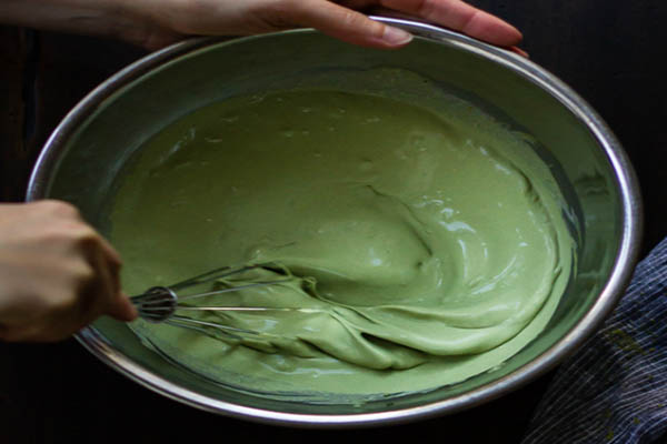 hướng dẫn cách làm kem trà xanh - tạo hỗn hợp làm kem